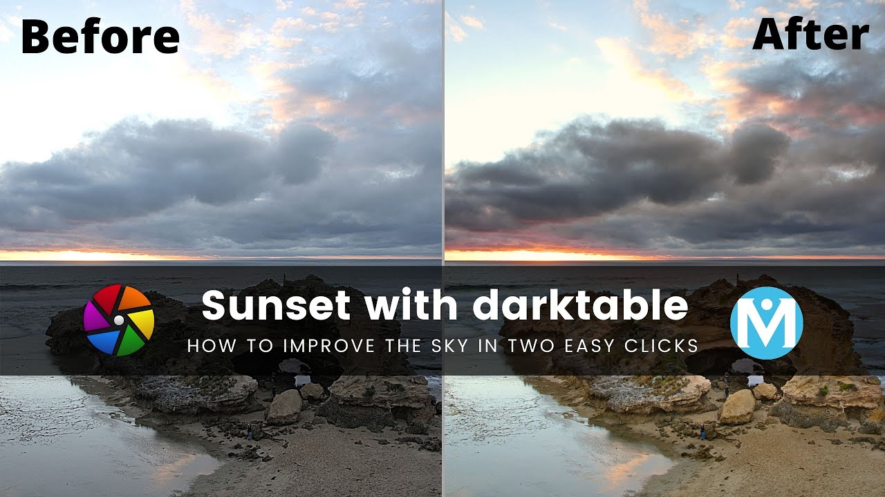 How to improve dramatically a sunset sky in darktable [easy-peasy in no time]