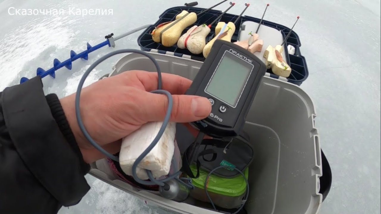 Ловля окуня с эхолотом Практик на Сямозере. Зимняя рыбалка 2020.