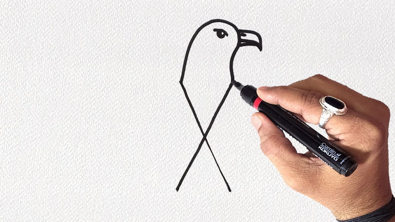 How To Draw The Eagle With X Easy | How to draw a flying bald Eagle easy step after step