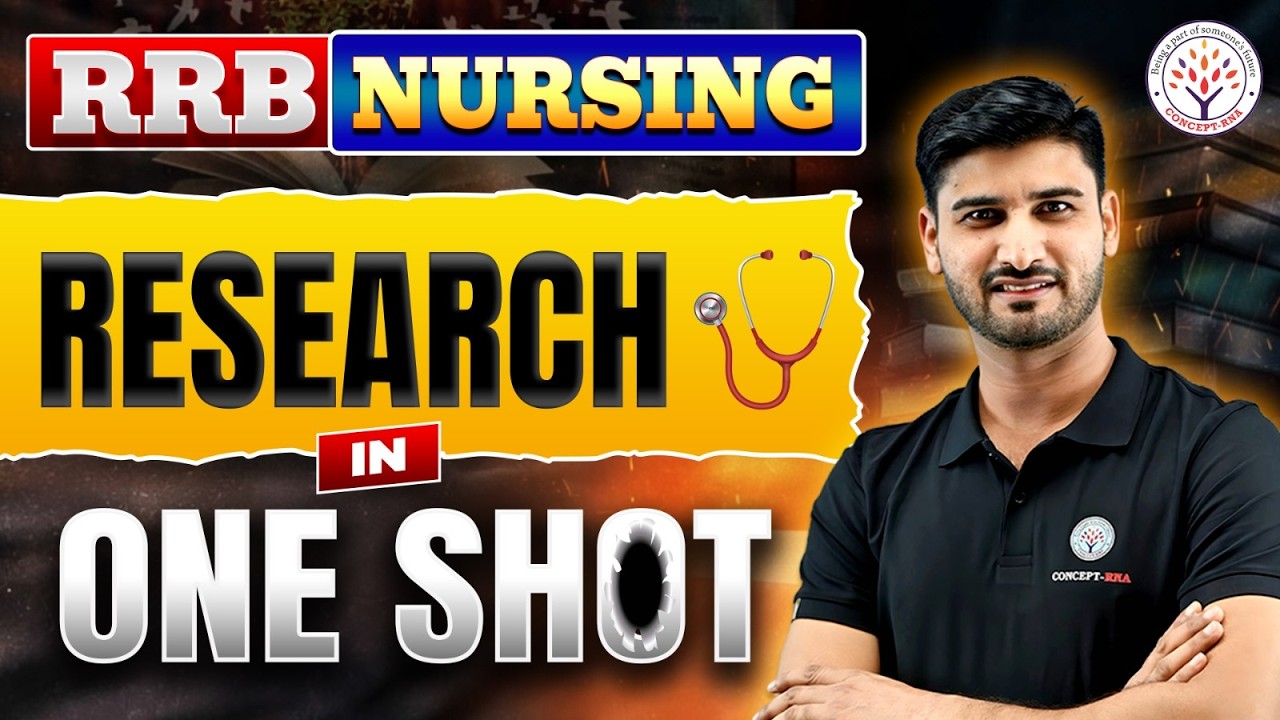 Research Nursing | One Shot Revision | RRB Nursing Most Important Questions | Concept RNA
