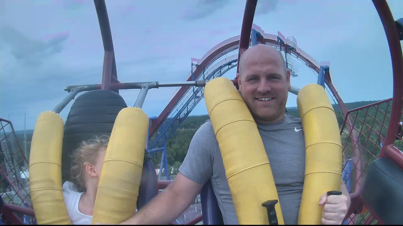 The Sling Shot ride with Dad