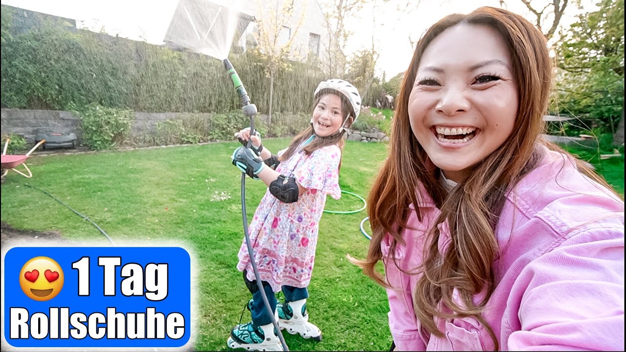 1 Tag auf Rollschuhen 🛼 Inliner fahren lernen! Challenge bestanden mit viel Spaß | Mamiseelen
