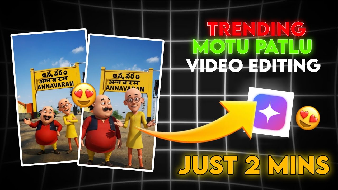 Instagram లో Viral అవుతున్న Motu Patlu Editing! 🔥 | Gemini AI Video Editing Telugu