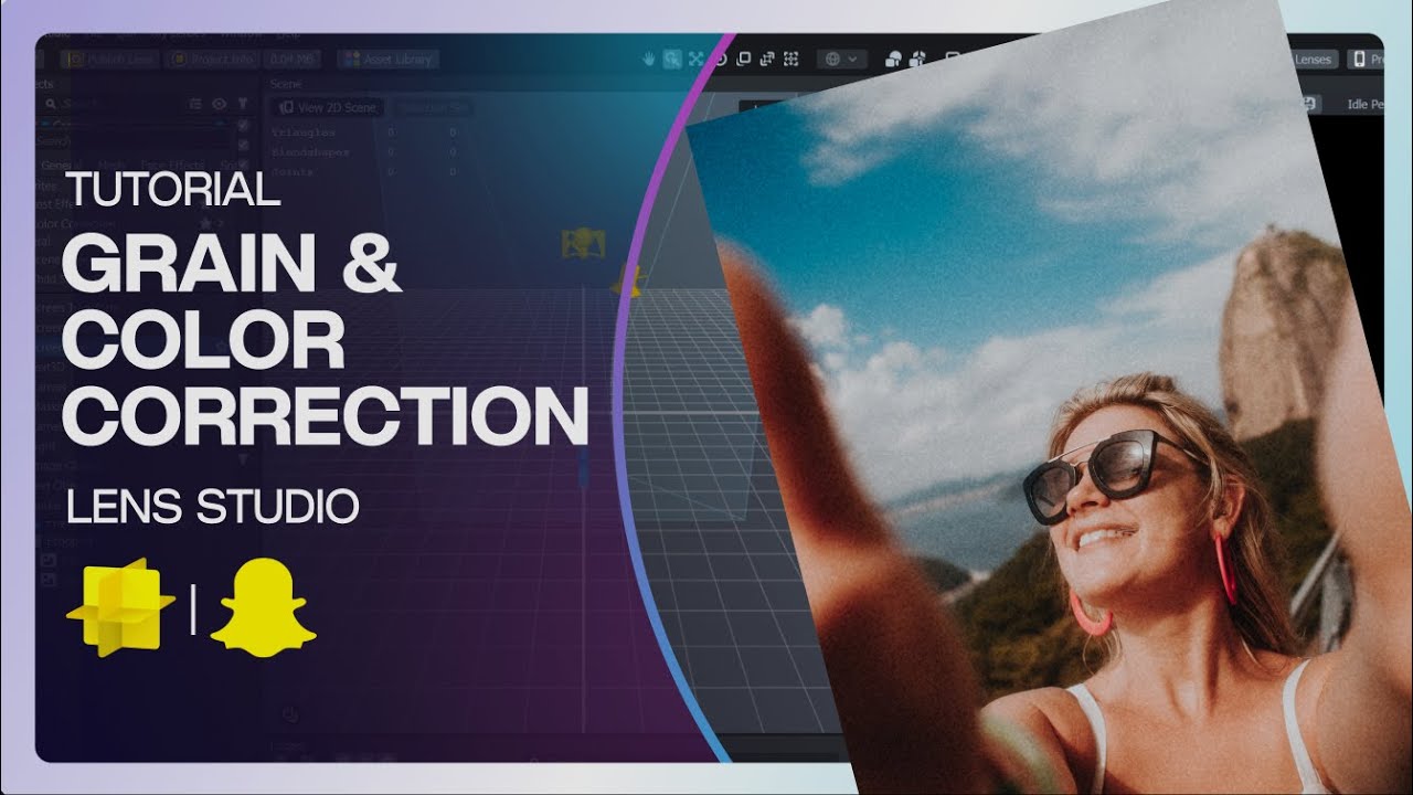 Grain & Color Correction - Lens Studio Tutorial | Create your own snapchat filter