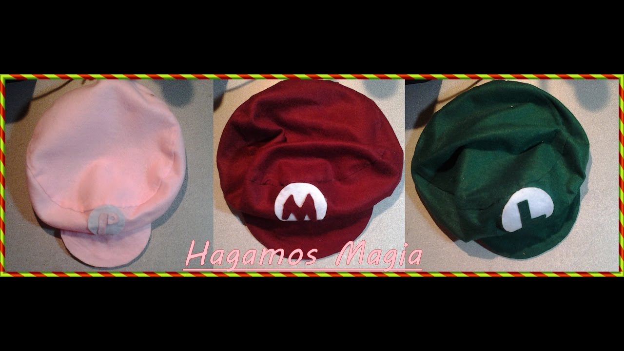 Gorrito  De Mario Bros sin coser (Mario Bros Cap without sewing)
