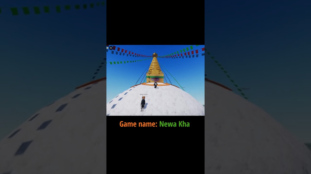 Swayambhunath aka Monkey Temple in Nepali Roblox Game: Newa Kha. #fyp #swayambhu #kathmandu #roblox