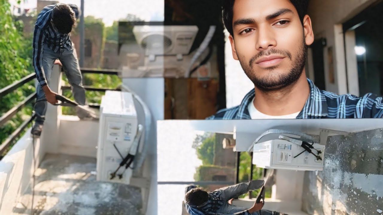 Video # split AC ka out door kese sarvice kare # स्प्लिट एसी का आउटडोर कैसे सर्विस करें 