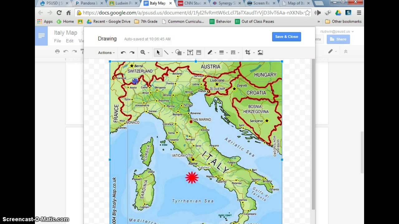 Hand Drawn Map in google drive