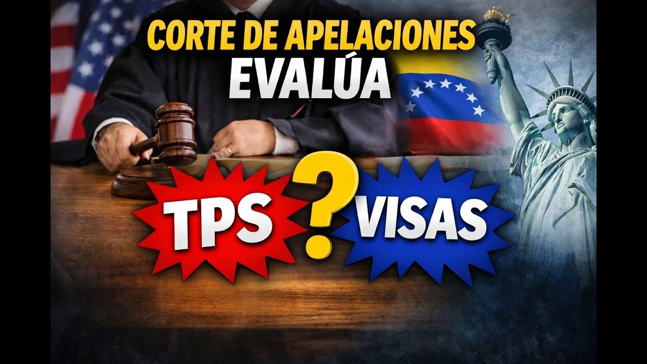 Corte de apelaciones evalúa TPS para venezolanos y congelamiento de visas