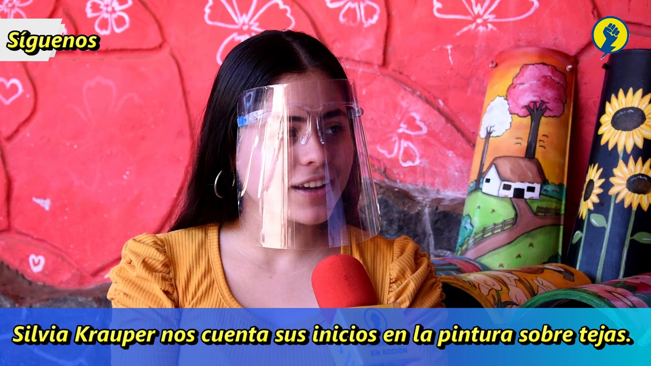 Jóven Itaugueña pinta tejas y murales desde chica.