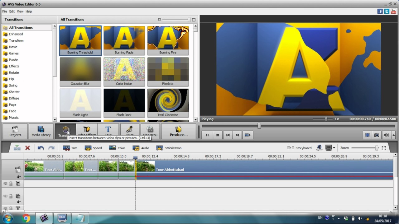 How to cut and split scenes in AVS video editor
