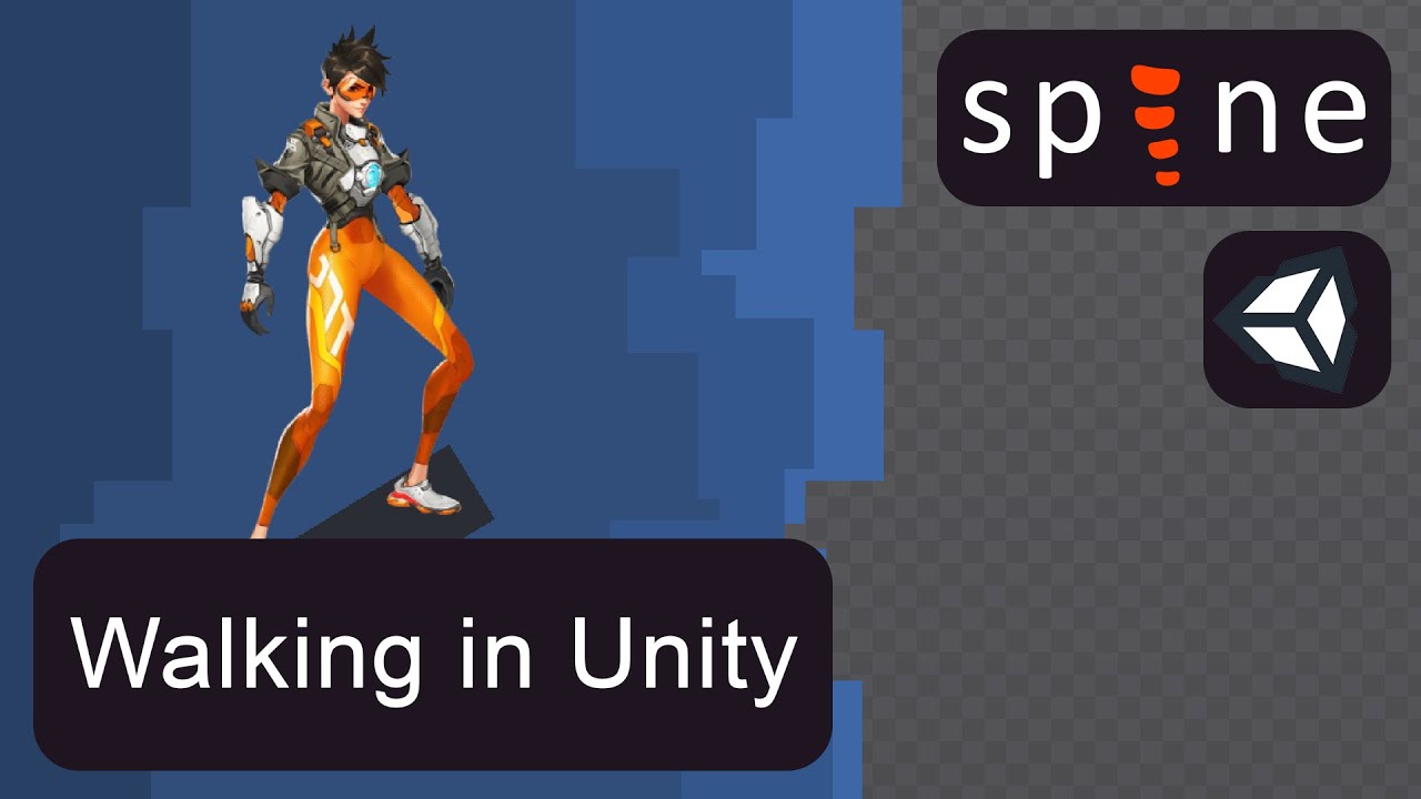 Spine 2D: Tracer (Overwatch) #9: Интеграция в Unity | Ходьба | Ограничения по земле