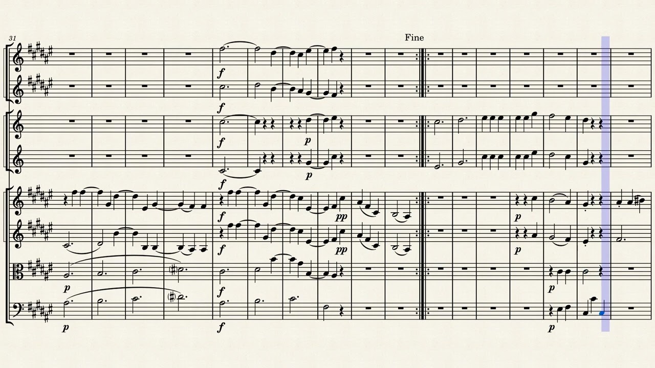 Symphony No.45 in F-sharp minor, Hob.I:45 – Joseph Haydn Minuet