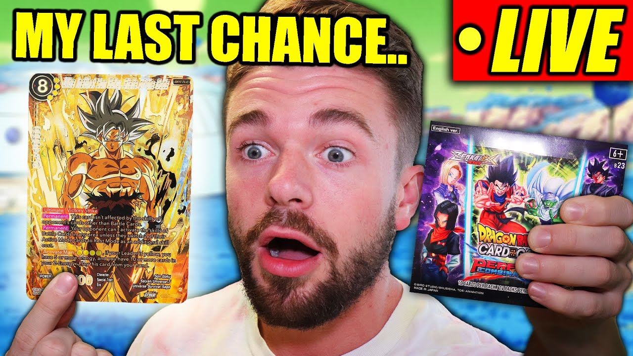 *LIVE* Can We Pull The GOD RARE In My Final Dragon Ball Super Perfect Combination Opening?