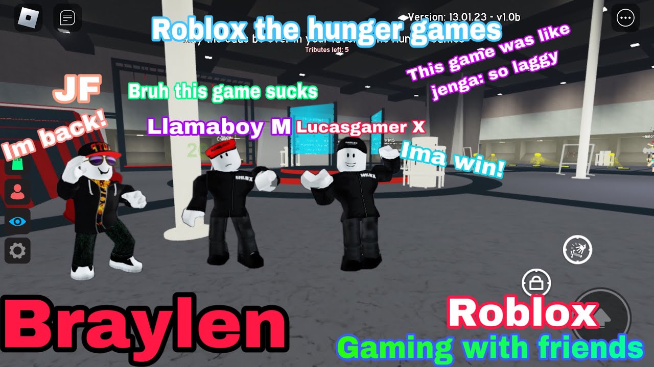 Me and my friends went to the hunger games in Roblox!