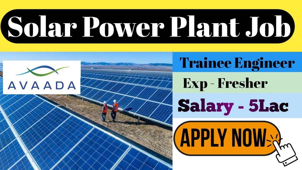 Solar Power Job in Avaada Energy Pvt ltd | Solar Jobs 2021| Graduate Engineer Trainee Jobs | Mnc job