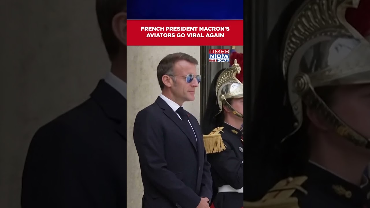 French President Emmanuel Macron's Aviators Go Viral Again | Watch #Shorts