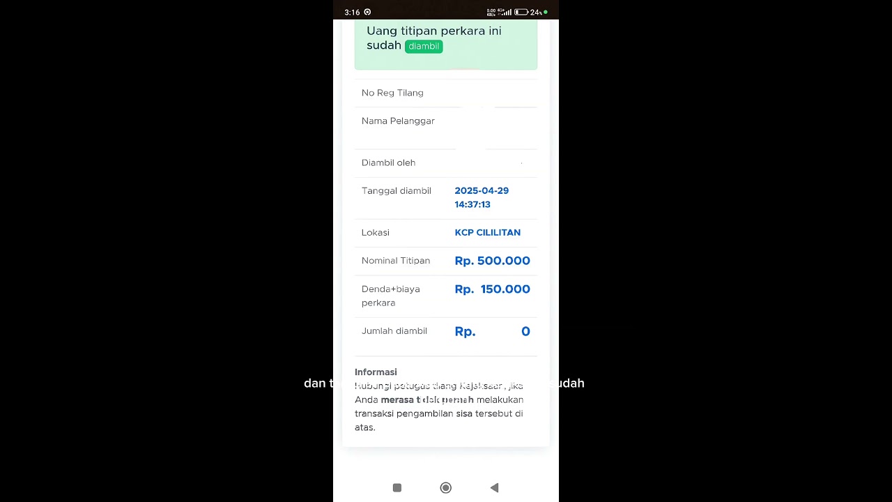 Cara Ambil Uang Sisa Titipan Tilang #bri #etle #etilang #tilang #tilangelektronik