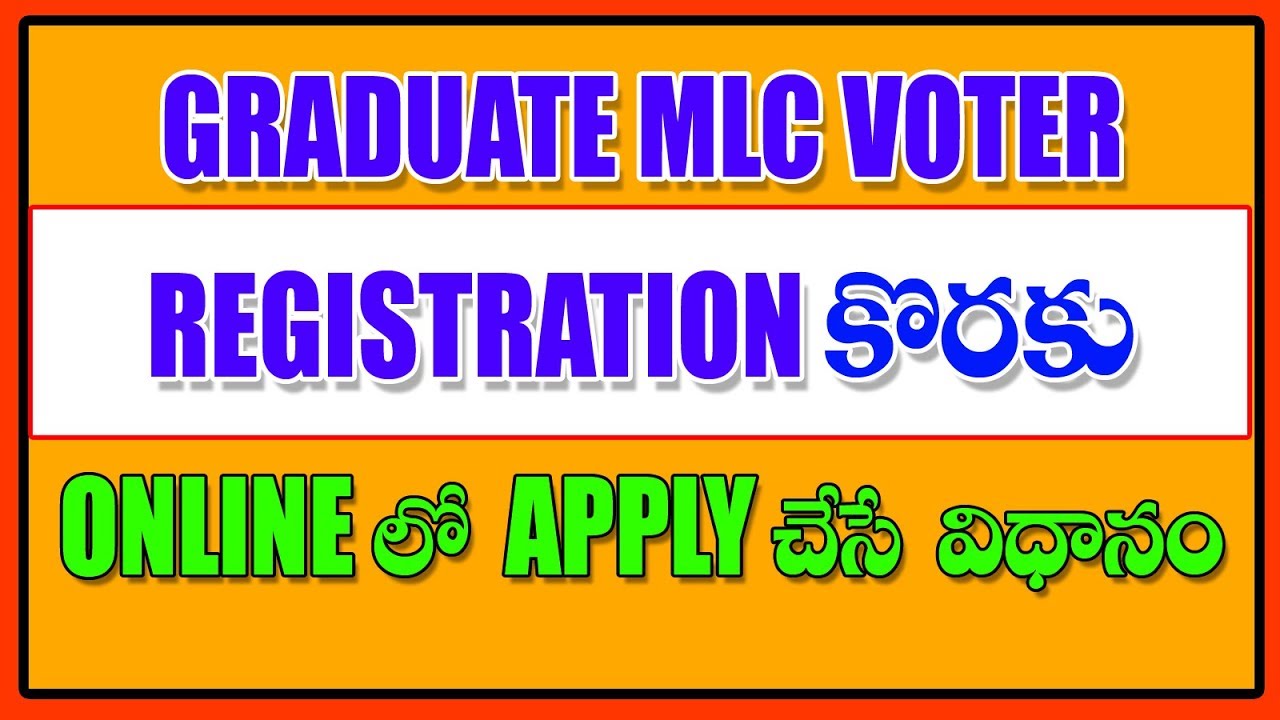 Graduate MLC Voter Registration Online in AP