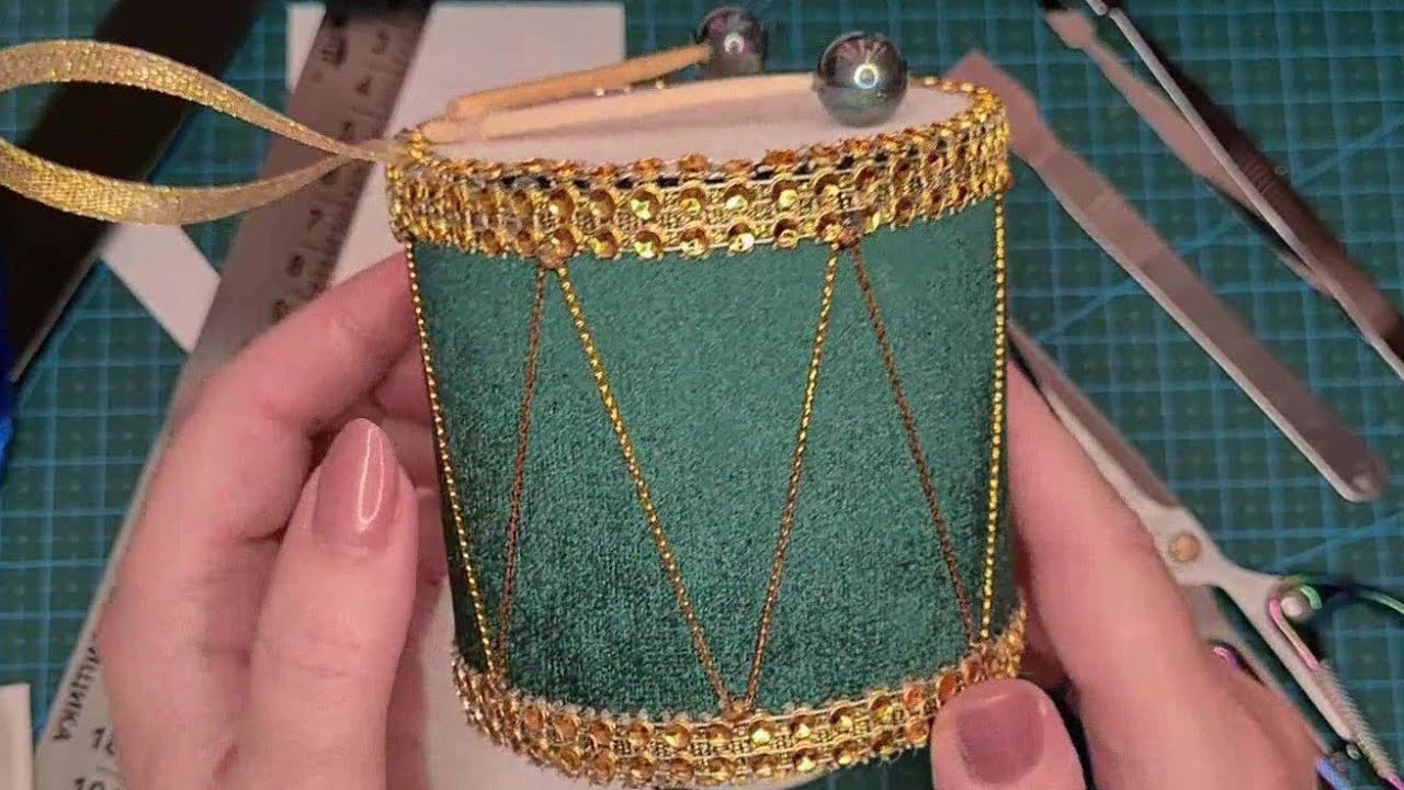 Новогодняя игрушка-барабан своими руками: пошаговое руководство от идеи до декора! Часть 1 🎄