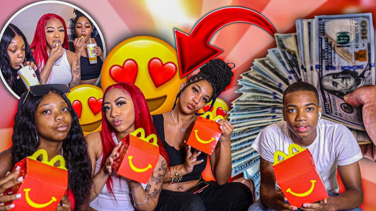 FIRST TO FINISH A HAPPY MEAL WINS $10,000! Ft.College Girls 😍