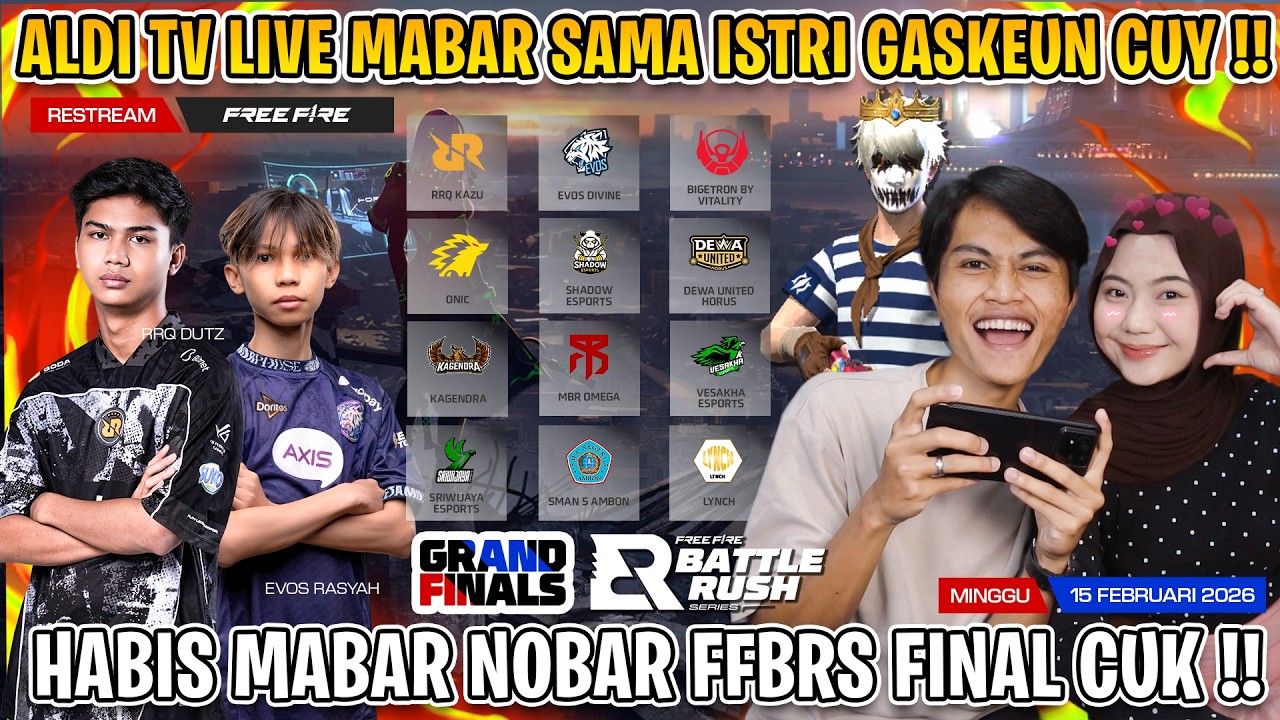 MABAR FF BARENG ISTERI ALDI TV - NOBAR FF BATTLE RUSH SERIES FINAL !!