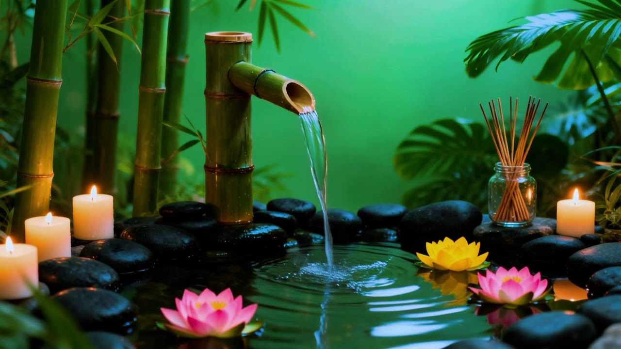 Soothing Relaxing Music 🌼 Peace of Mind, Anxiety Relief,Spa Relax Water,Calm Day Meditation Sleep 56