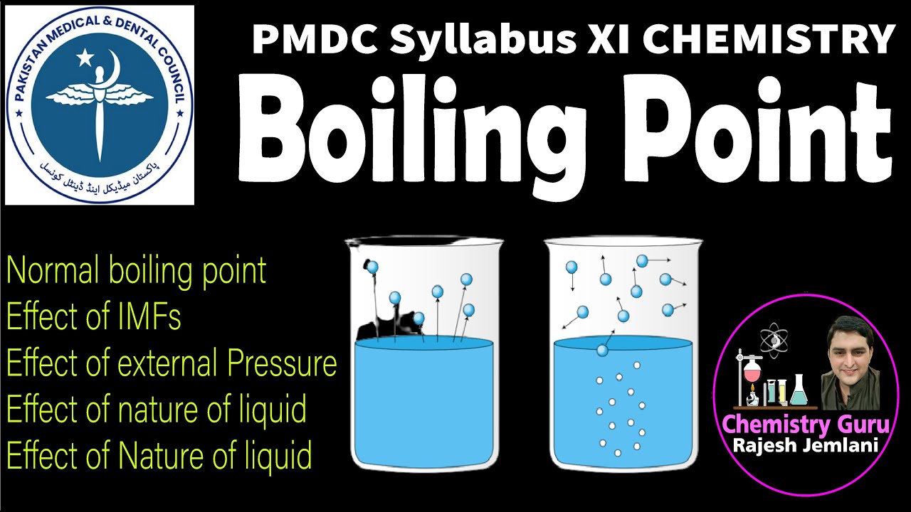 Boiling point | definition | Concept | Factors affecting | Variation with height &external pressure