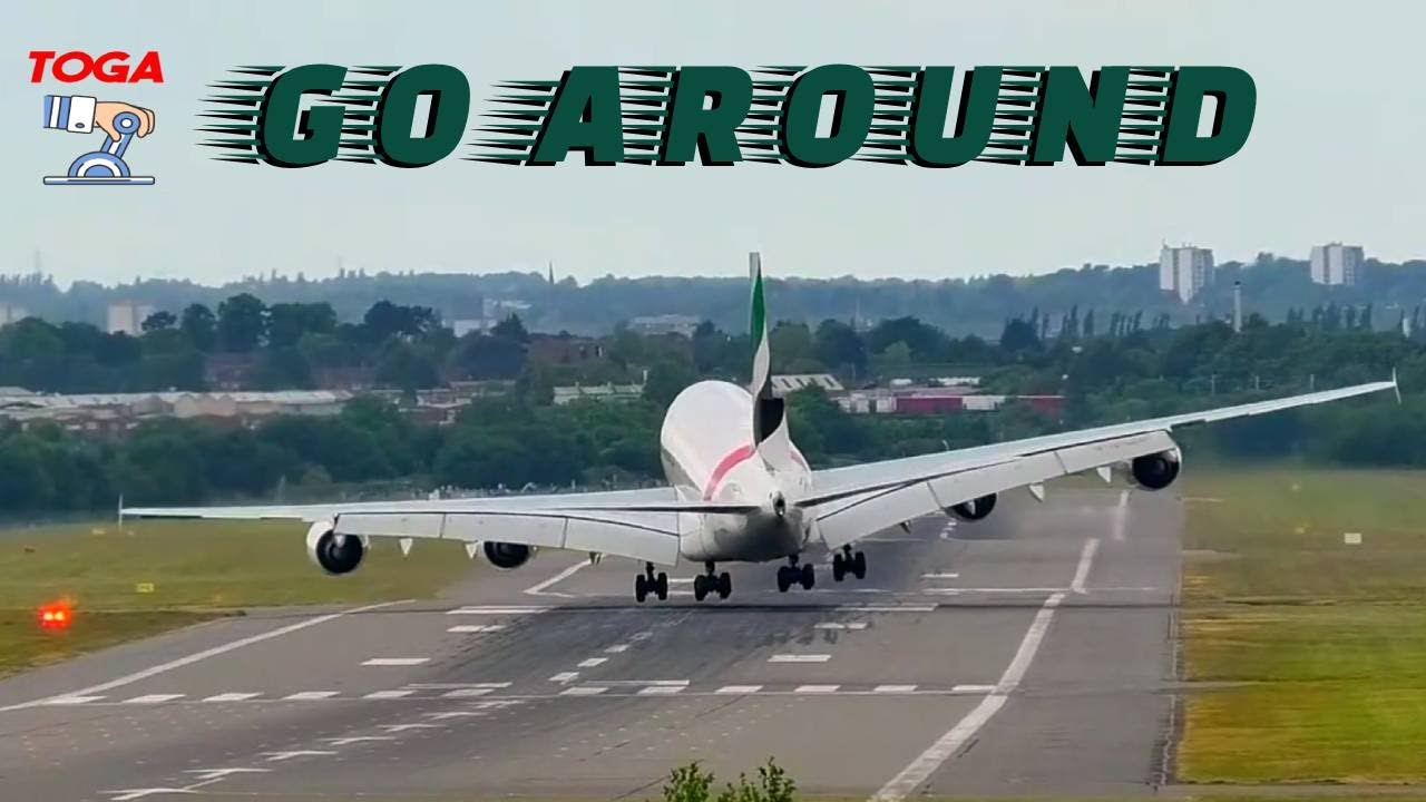 Emirates A380 ✈️FLOATING GO AROUND 😯Birmingham Airport BHX