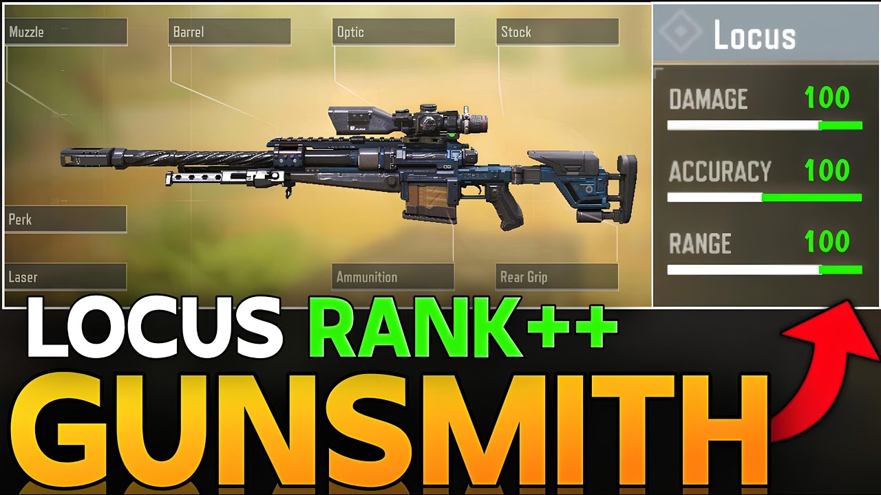 BEST ONE SHOT LOCUS GUNSMITH IN CALL OF DUTY MOBILE | LOCUS RANK BUILD FOR COD MOBILE|