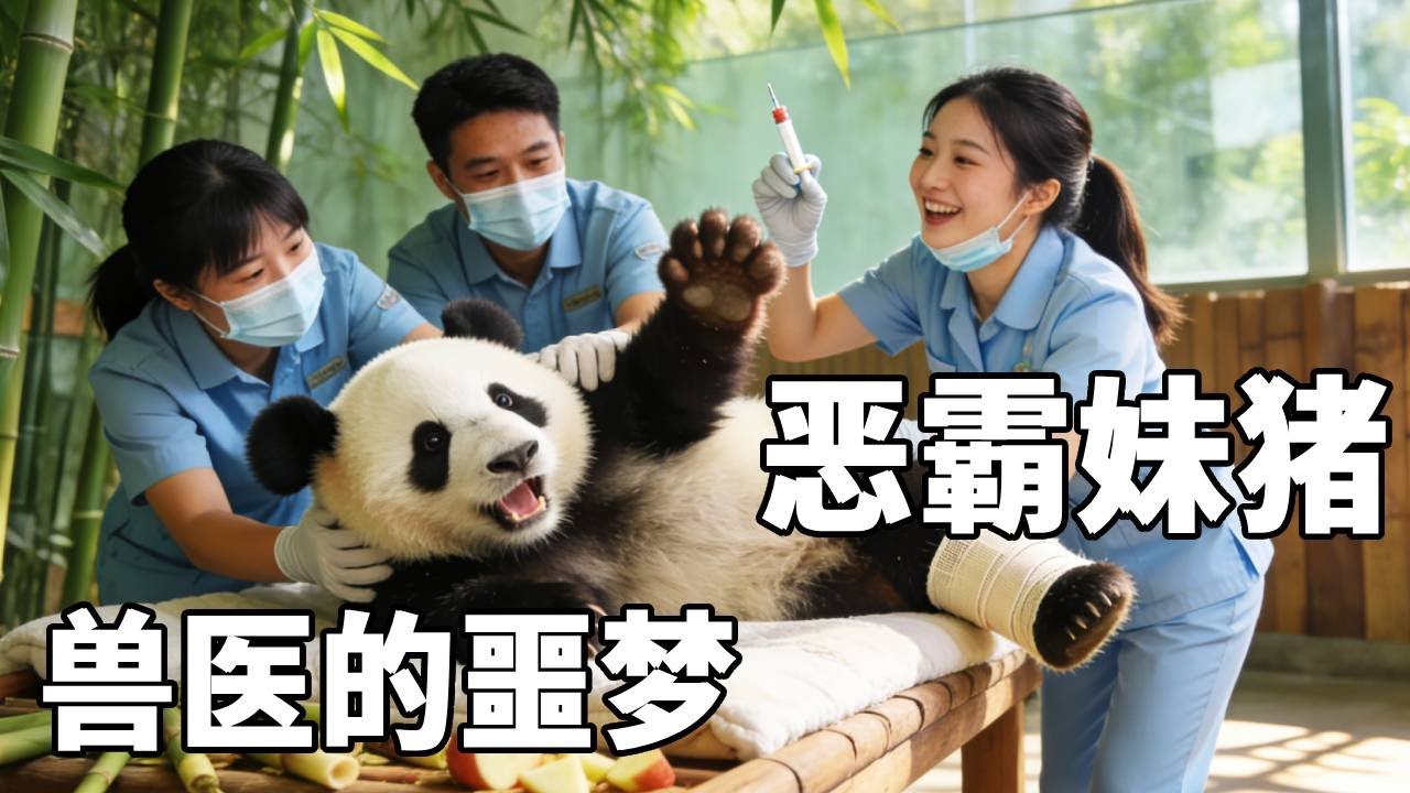 不到一岁成为长隆三大恶霸，妹猪成为兽医小姐姐的噩梦，还说它是长隆最凶的～【你好大熊猫】#大熊猫妹猪