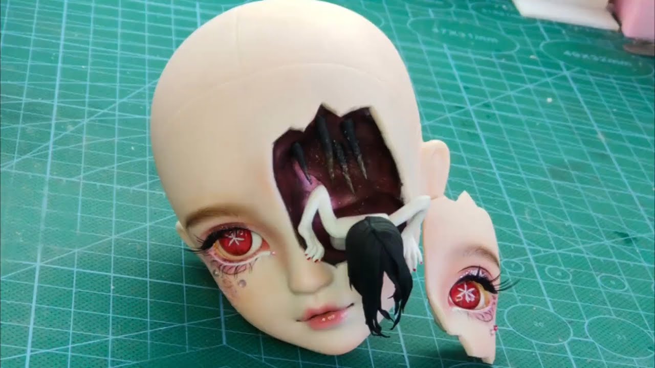 DIY | Clay modelling | Sculpting | BJD Faceups stoties | Repainting Dolls | Doll Makeup | L100