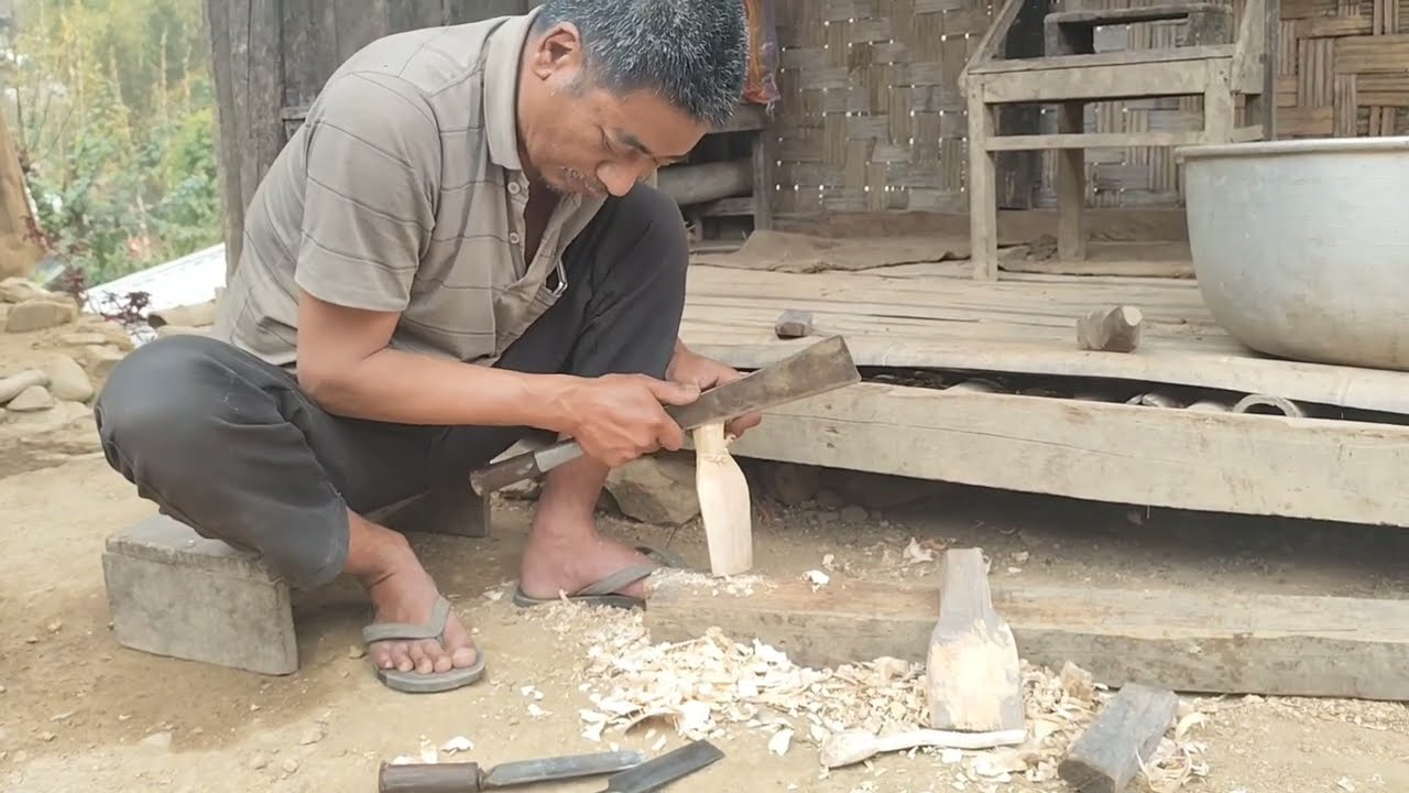 Making wood spoon 🥄#blindman 🤔@Sangtsoiblind 
