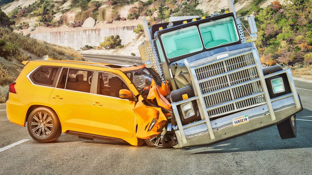 محاكي الحوادث - حوادث سرعة🔥3# speed crashes Beamng Drive