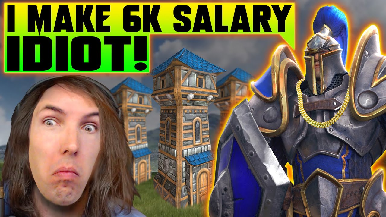 $6K Salary Flex Player TOWER RUSHES Every Game Against NO-LIFER - WC3 - Grubby