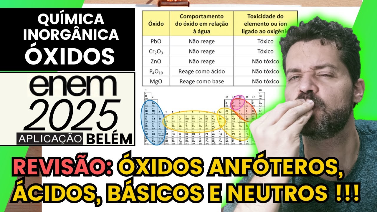 ✏️ENEM 2025 BELÉM | Um óxido é usado como inibidor do crescimento de fungos em pinturas e em pomadas