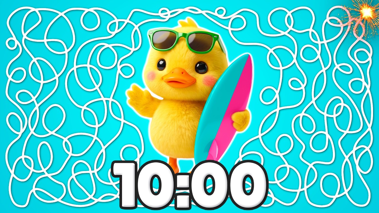 10 Minute [SUMMER] Duckling Timer 🦆🏄☀️ | Cozy Classroom Countdown!