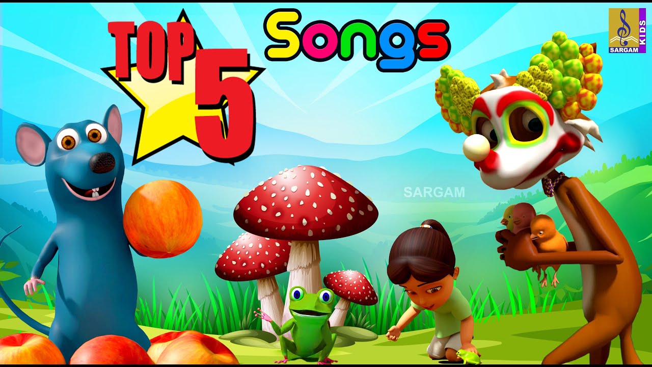 TOP 5 Kids Songs | Kids Animation Songs Malayalam