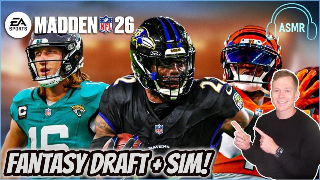 ASMR Madden 26 Fantasy Draft + Full Season Sim! (And Pasta)