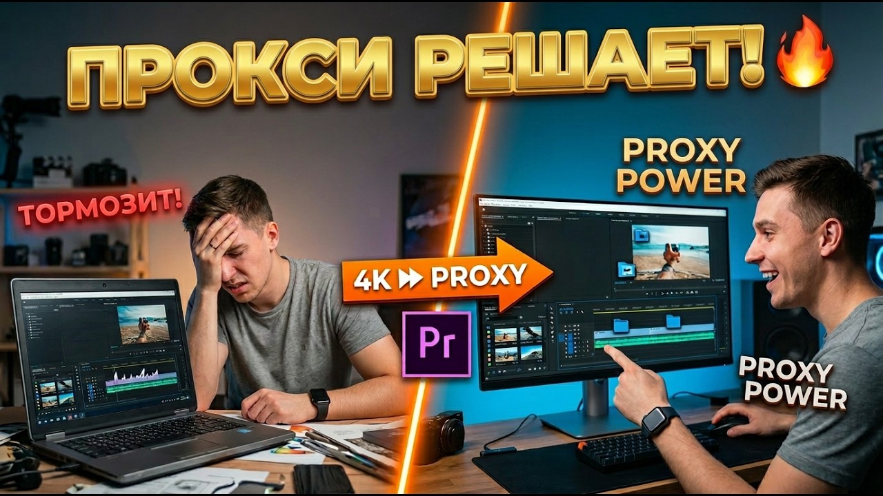 Proxy для работы с 4K видео на слабых и средних ПК в Adobe Premiere