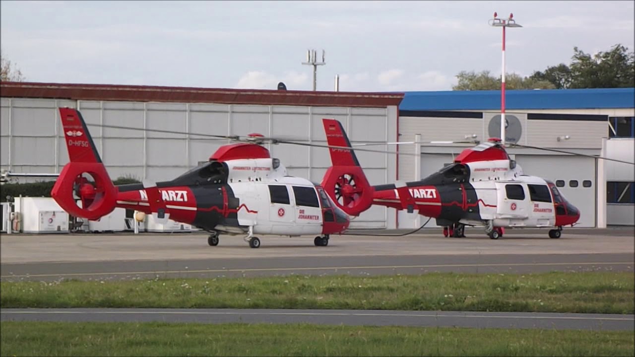 Johanniter Luftrettung | Christoph Gießen & Christoph Mittelhessen am Flugplatz Gera-Leumnitz