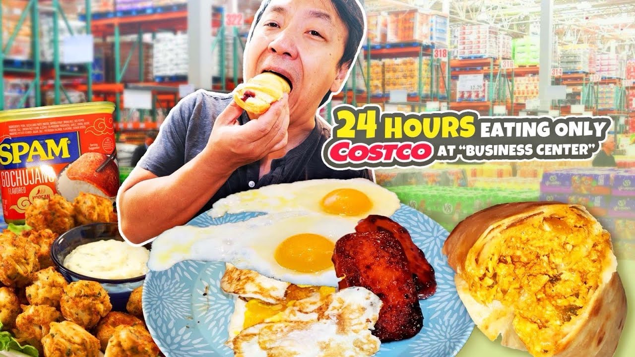 24 Hours Eating ONLY at “SECRET” Costco Business Center!
