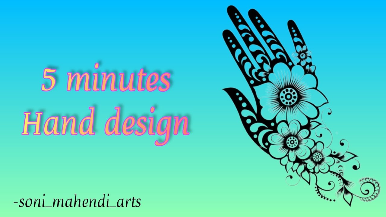 5 minutes design | easy design for hand | hath ki mahendi | minimal mahendi #hennaart #mehndi #short
