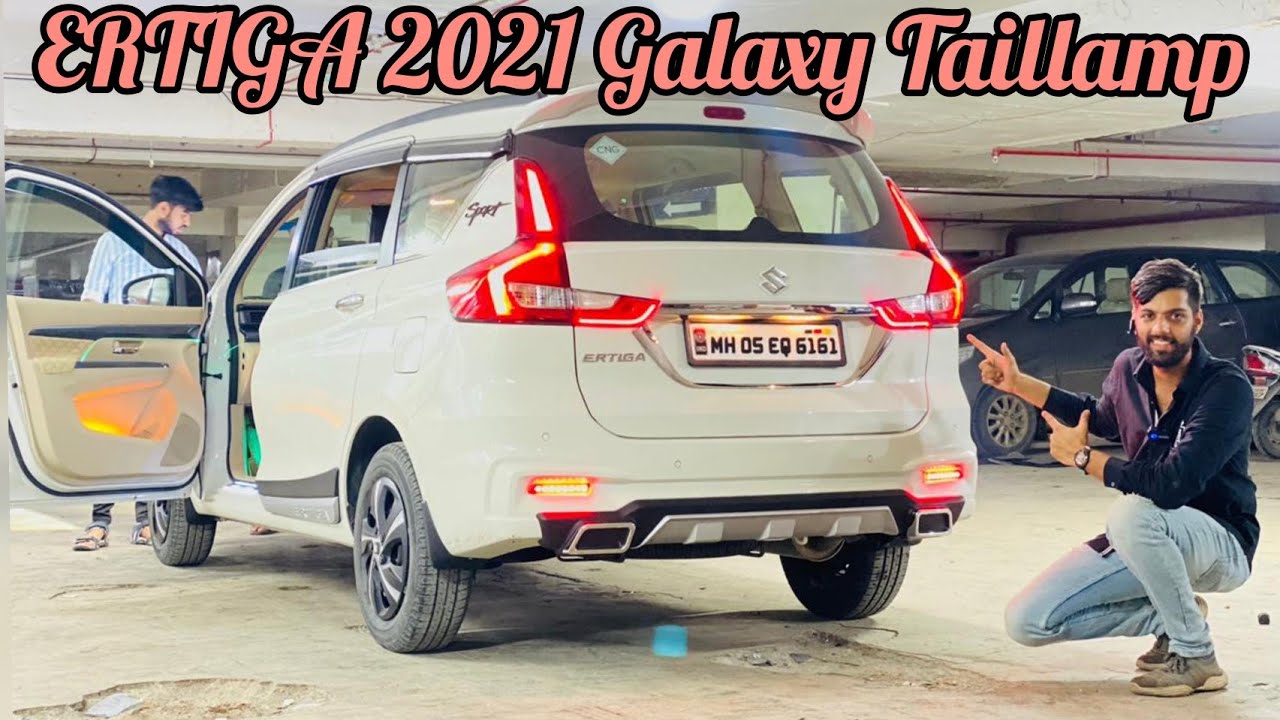 ERTIGA 2021 MODIFIED WITH GALAXY TAILLAMPS|MONSTER HEADLAMP|UNDERSEAT WOOFER📞9820187037