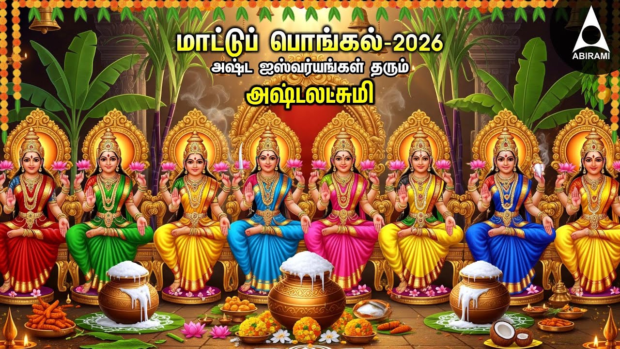 MATTU PONGAL 2026 | Goddess AshtaLakshmi Bhakthi Padalgal | Ashtalakshmi Songs | LYRIC VIDEO