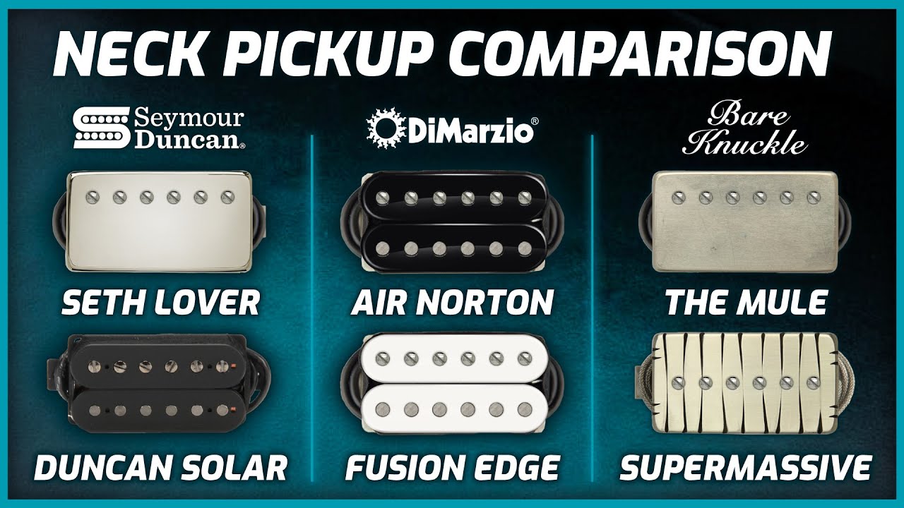 Neck Pickup Comparison! Seymour Duncan vs Bare Knuckle vs Dimarzio
