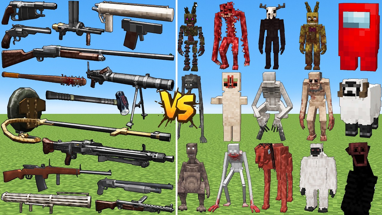 What TaCZ Apocalypse Gun Can Defeat The Most All Creepypasta Mobs in Minecraft?