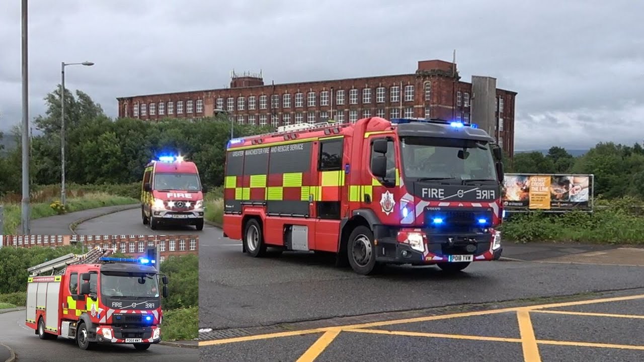 Ashton Pump + Technical Response Unit Turnout - Greater Manchester Fire And Rescue Service