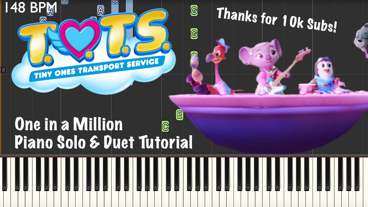 Disney Junior's T.O.T.S. ~ One in a Million ~ Piano Solo & Duet Tutorial