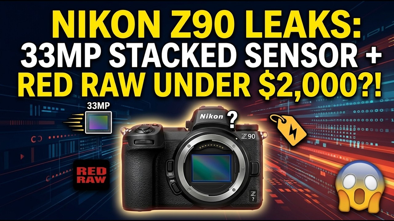 Nikon Z90 Leaks: 33MP Stacked Sensor + RED RAW Under $2,000?!